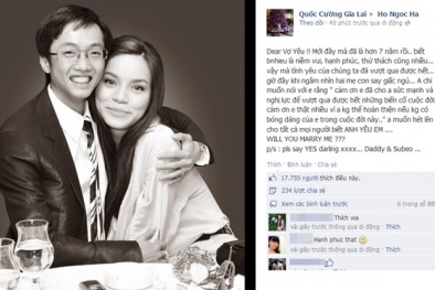 Cường Đôla bất ngờ cầu hôn Hà Hồ